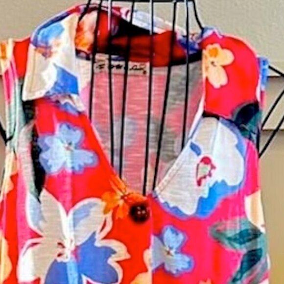 Floral Sleeveless Button All in Love Mini Dress M - Picture 3 of 7